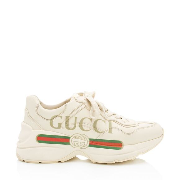 Gucci Leather Logo Rhyton Sneakers - Size 6.5 / 36.5 - Picture 1 of 8